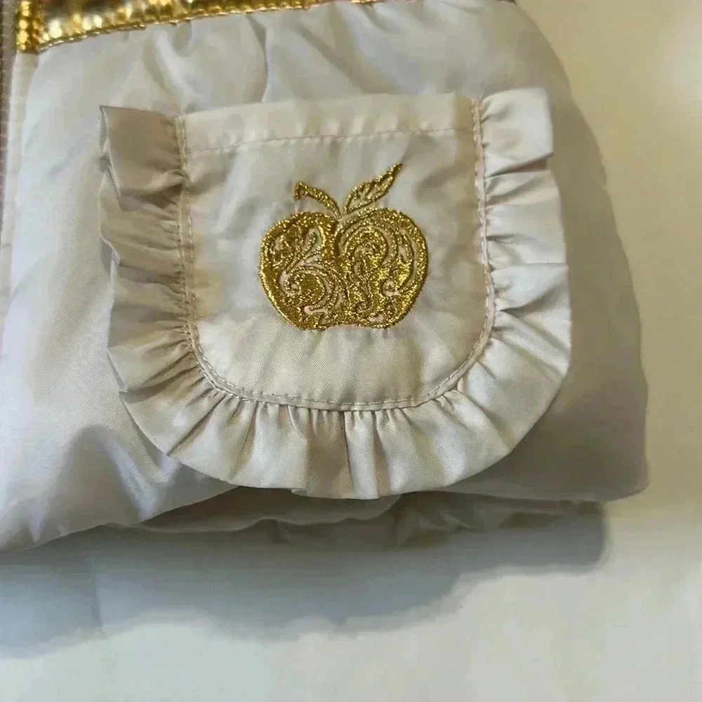 Apple bottoms leopard hooded puffer vest size 12 months